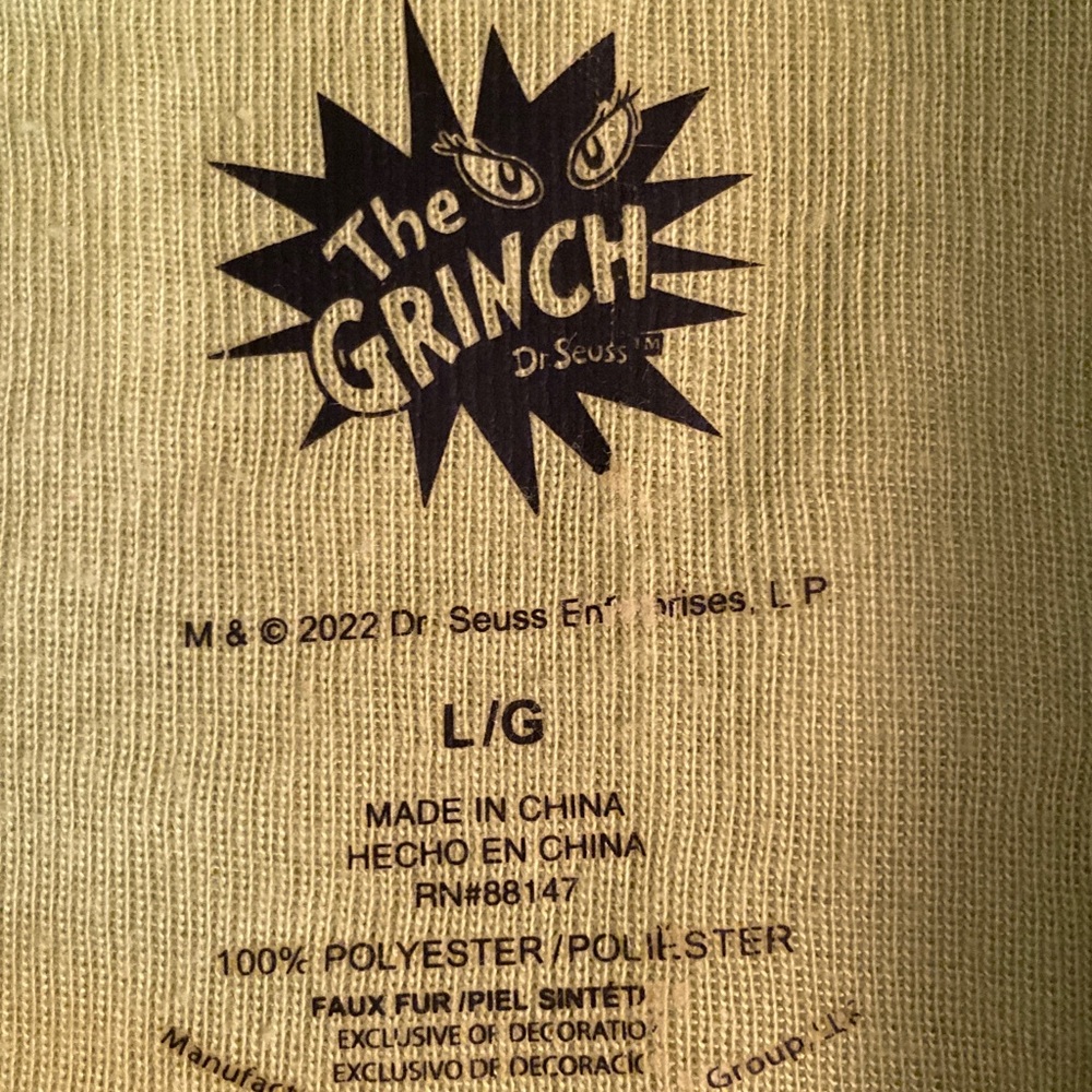 Dr. Seuss The Grinch Hooded Onsie - Picture 2 of 7